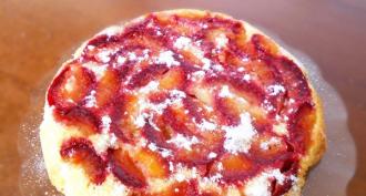Пирог с замороженной сливой Пироги с розовой сливой рецепт